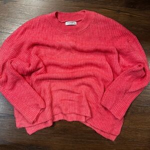 Stradivarius Vibrant Pink Crew Neck Sweater